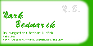 mark bednarik business card